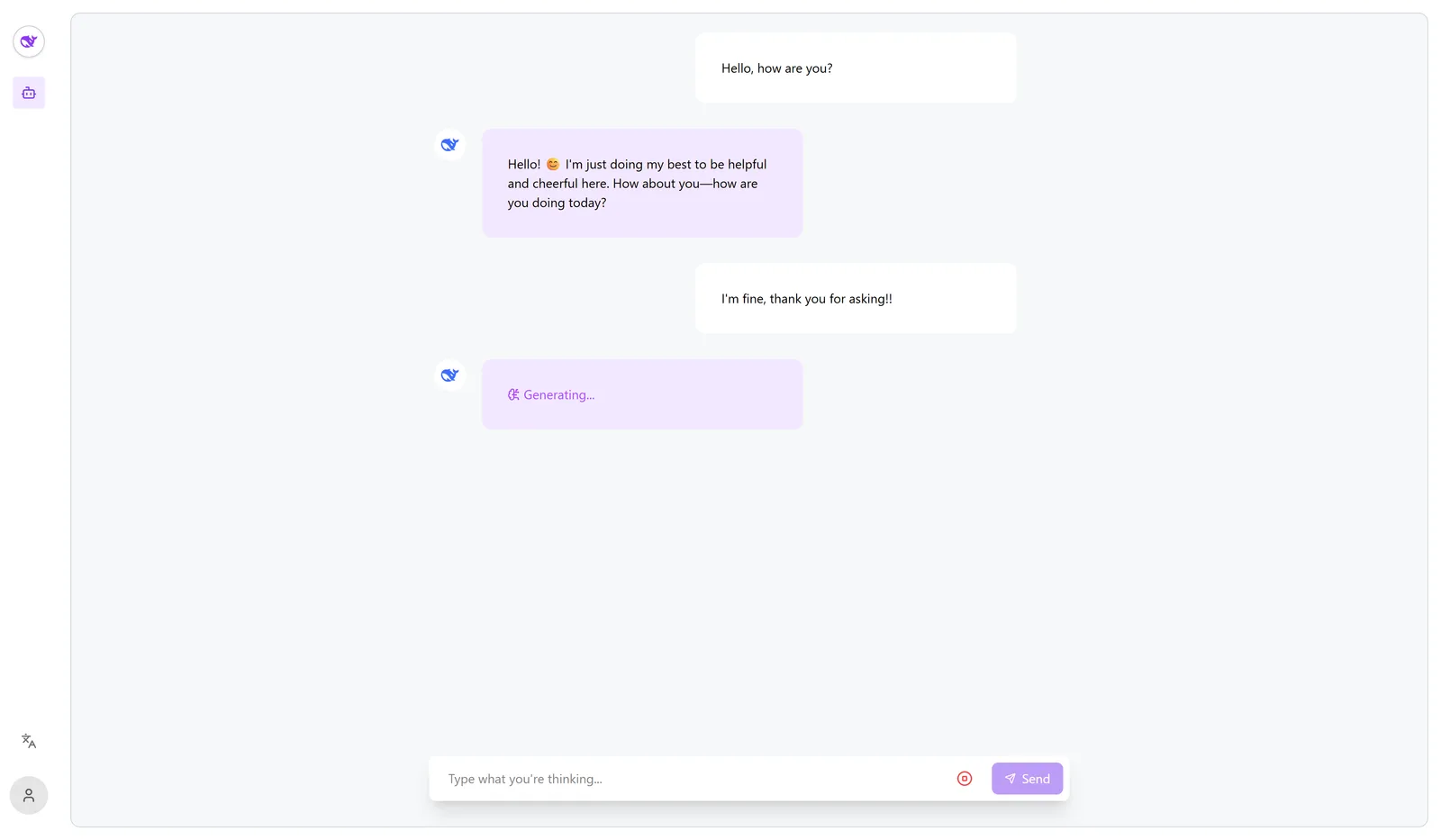 Captura de tela do projeto DeepChat